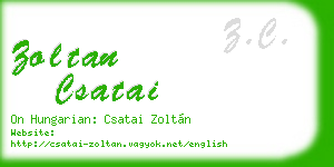 zoltan csatai business card